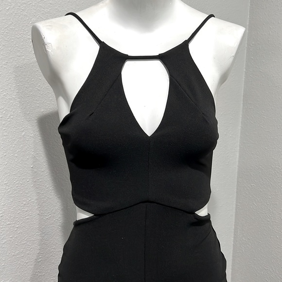 Black Cut Out Jumpsuit - Picture 2 of 4